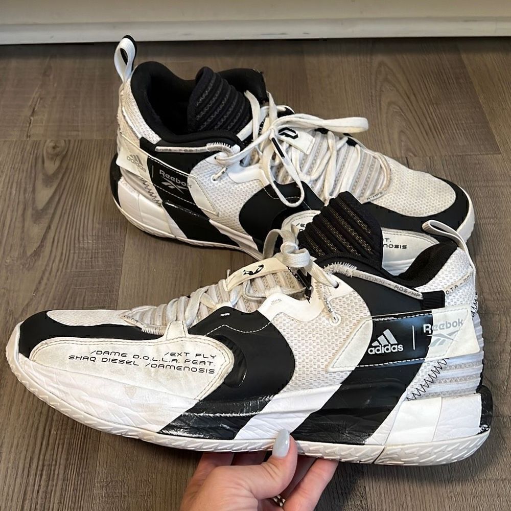 Adidas DAME 7 EXTPLY GW2804 Shaqnosis Shaq Damenosis White/Black Men's 11.5
